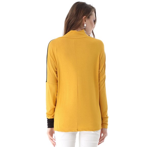 Bambina Mia - Yellow Black Color Block Turtleneck - Picture 4 of 4